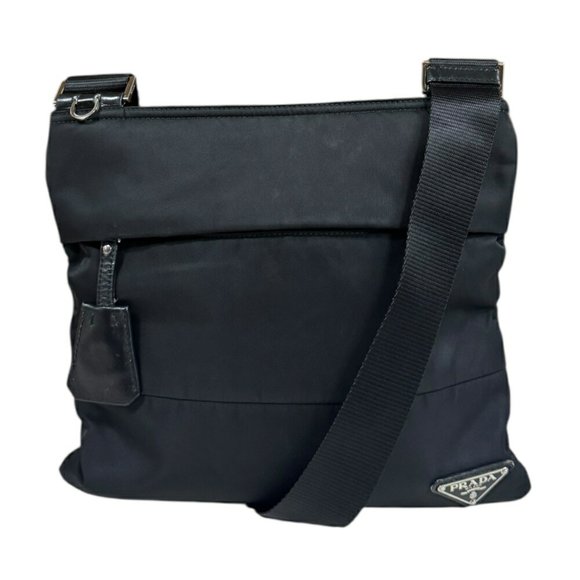 Prada Shoulder Bag Nylon BT0741 Black Unisex PRADA - Picture 1 of 10